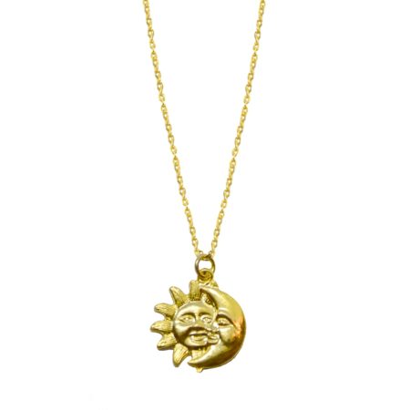 Moon & Sun Necklace Gold